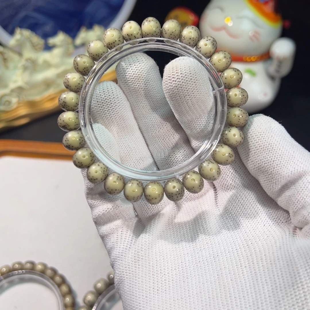 吊坠星月菩提卡10算盘珠骨瓷白飞机跑道留白
