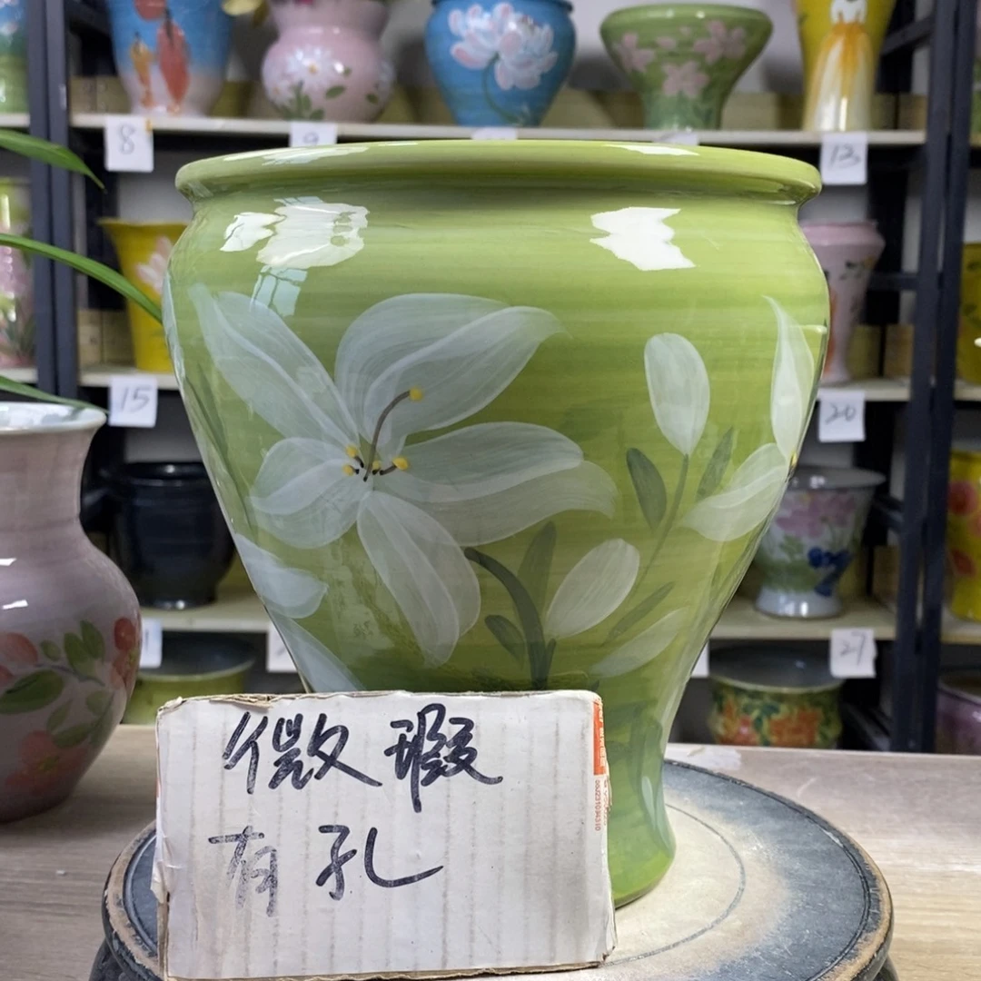 景德镇手工手绘陶瓷花盆