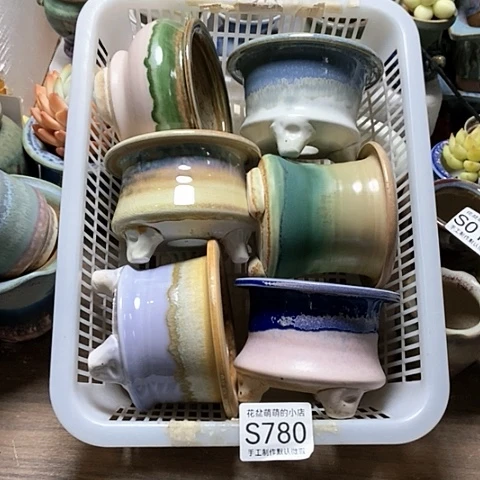 紫砂花盆780微瑕品口径7到8左右