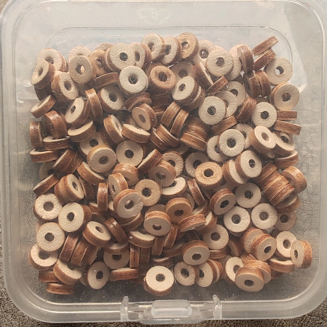 加厚双面封边牛皮隔片梅林铁核隔片文玩6MM11粒橄榄核隔垫防磨损