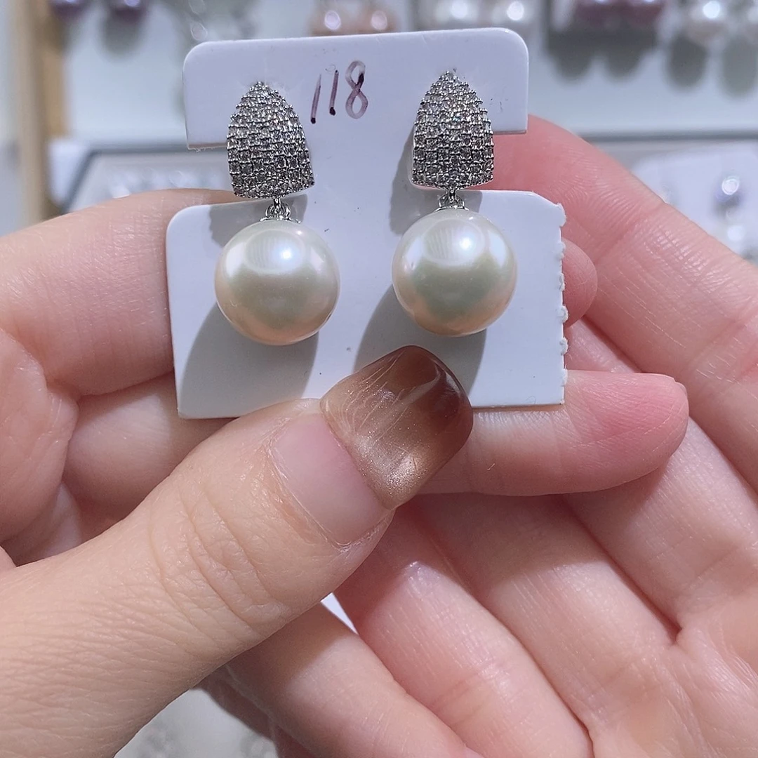 未镶嵌耳饰淡水珍珠w12