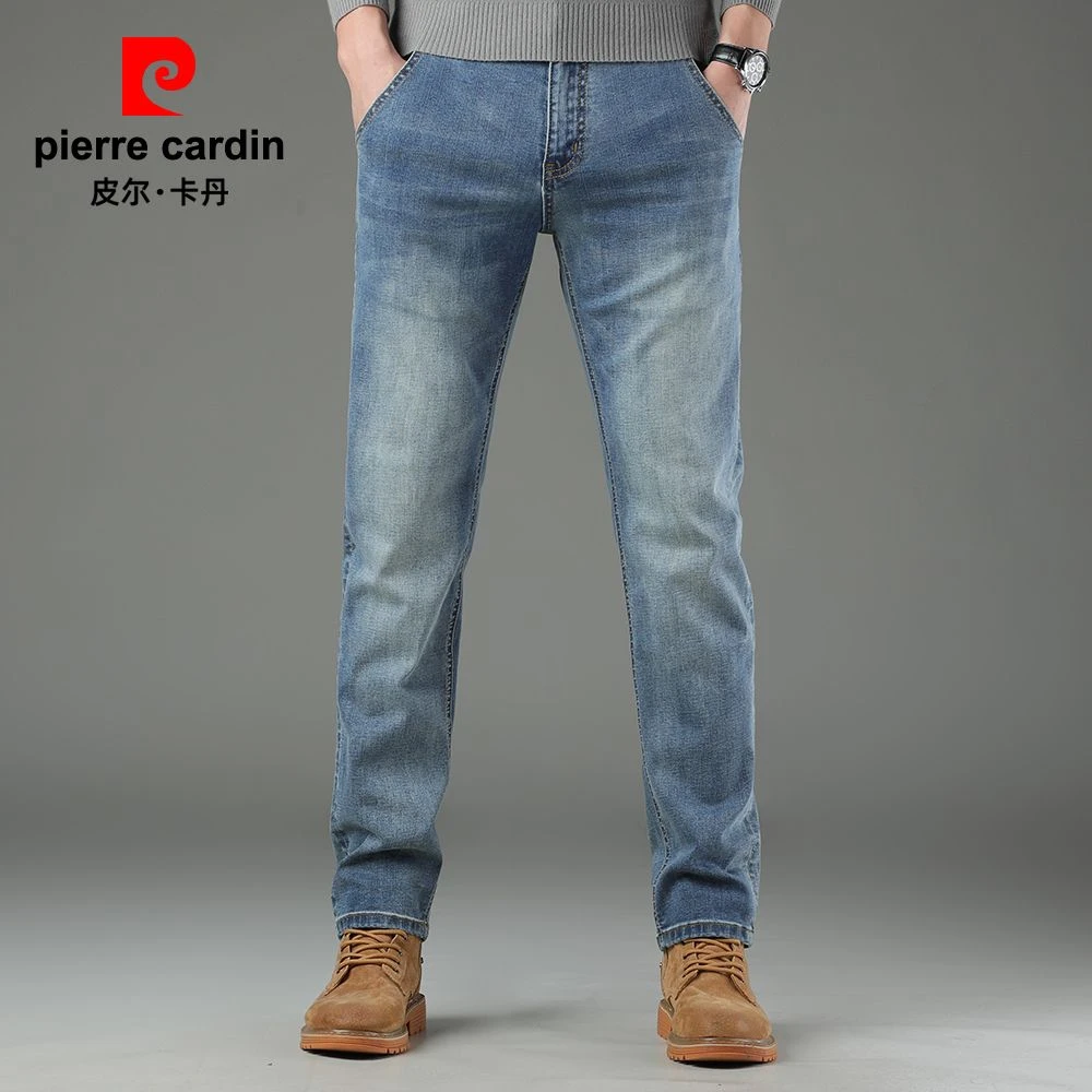 皮尔卡丹2025秋季新款高端牛仔裤男直筒修身款百搭潮流休闲长裤子