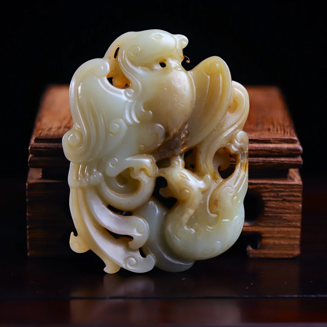 清代和田玉凤鸟佩-LM