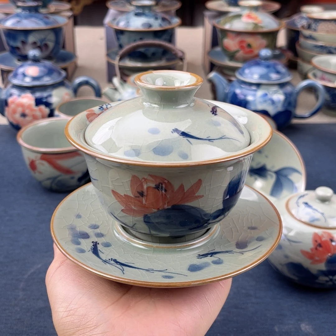 杯哈**湘景德镇手绘手工茶具