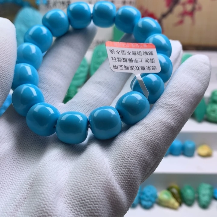 湖北批发精挑绿色矿原创手串108 以介绍为准