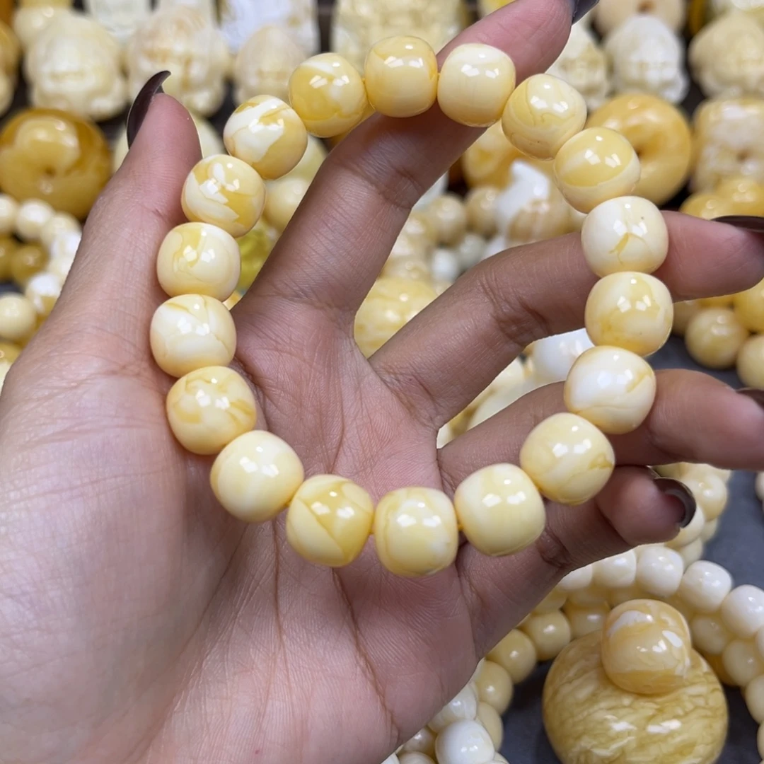 琥珀未镶嵌手串12+