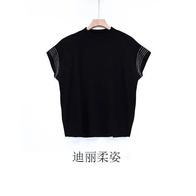 2025秋季时尚套头短袖针织衫6218