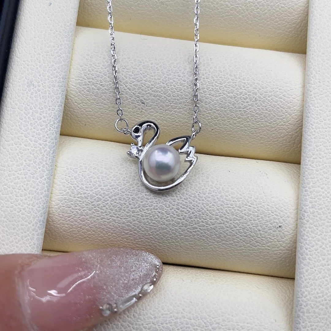 颈饰银S925镶嵌海水珍珠