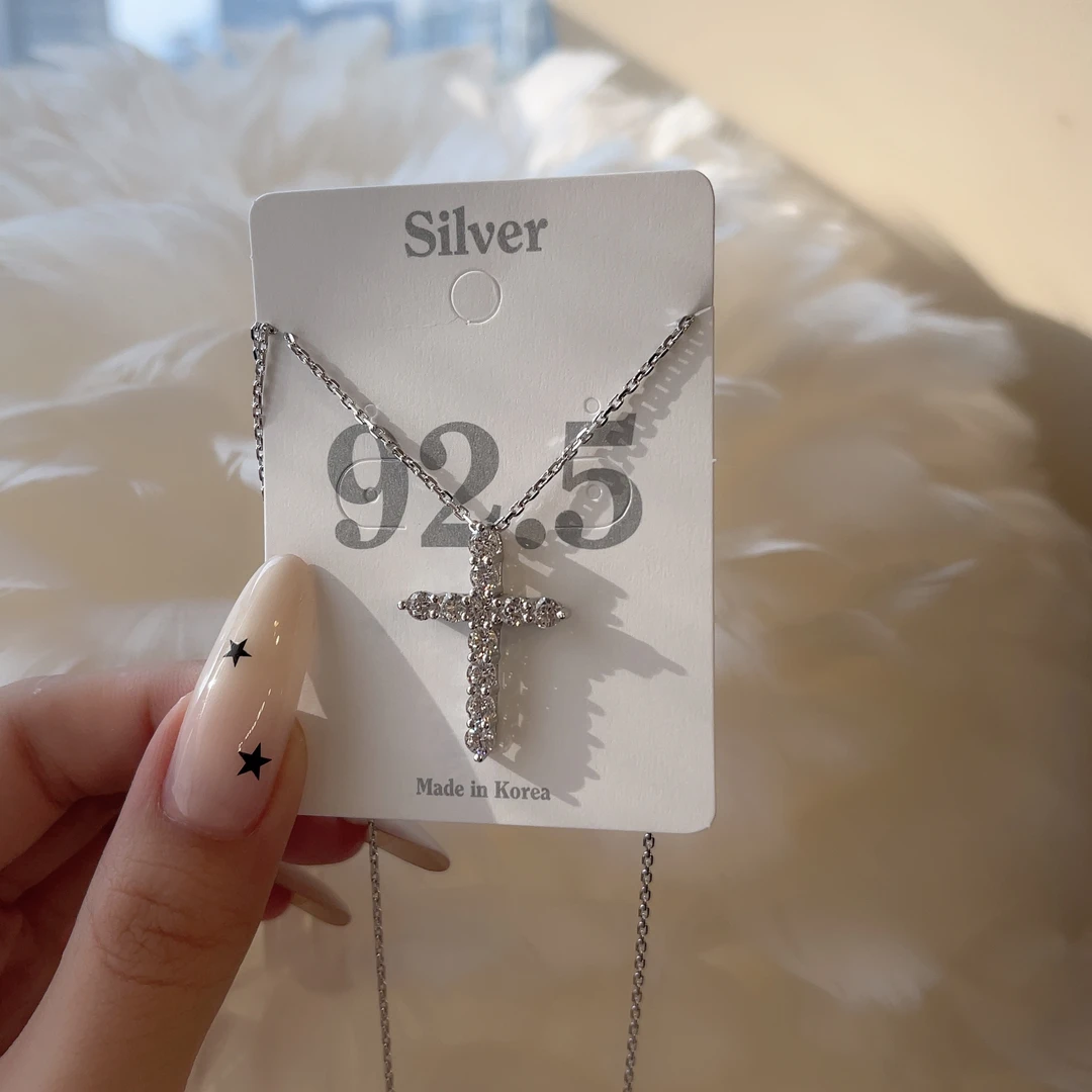 非金属合成锆石项链 Q011气质精致闪钻项链