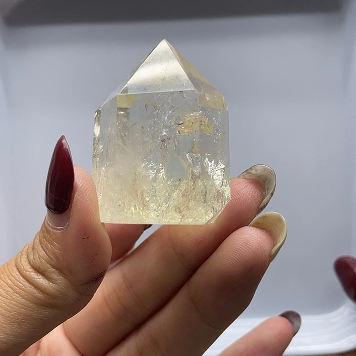 未镶嵌珠宝半成品水晶27黄水晶柱高4宽2.9