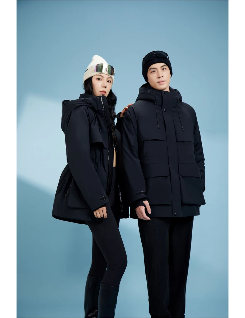 RY240201秋冬新款加厚保暖高级感短款羽绒服外套白鸭绒