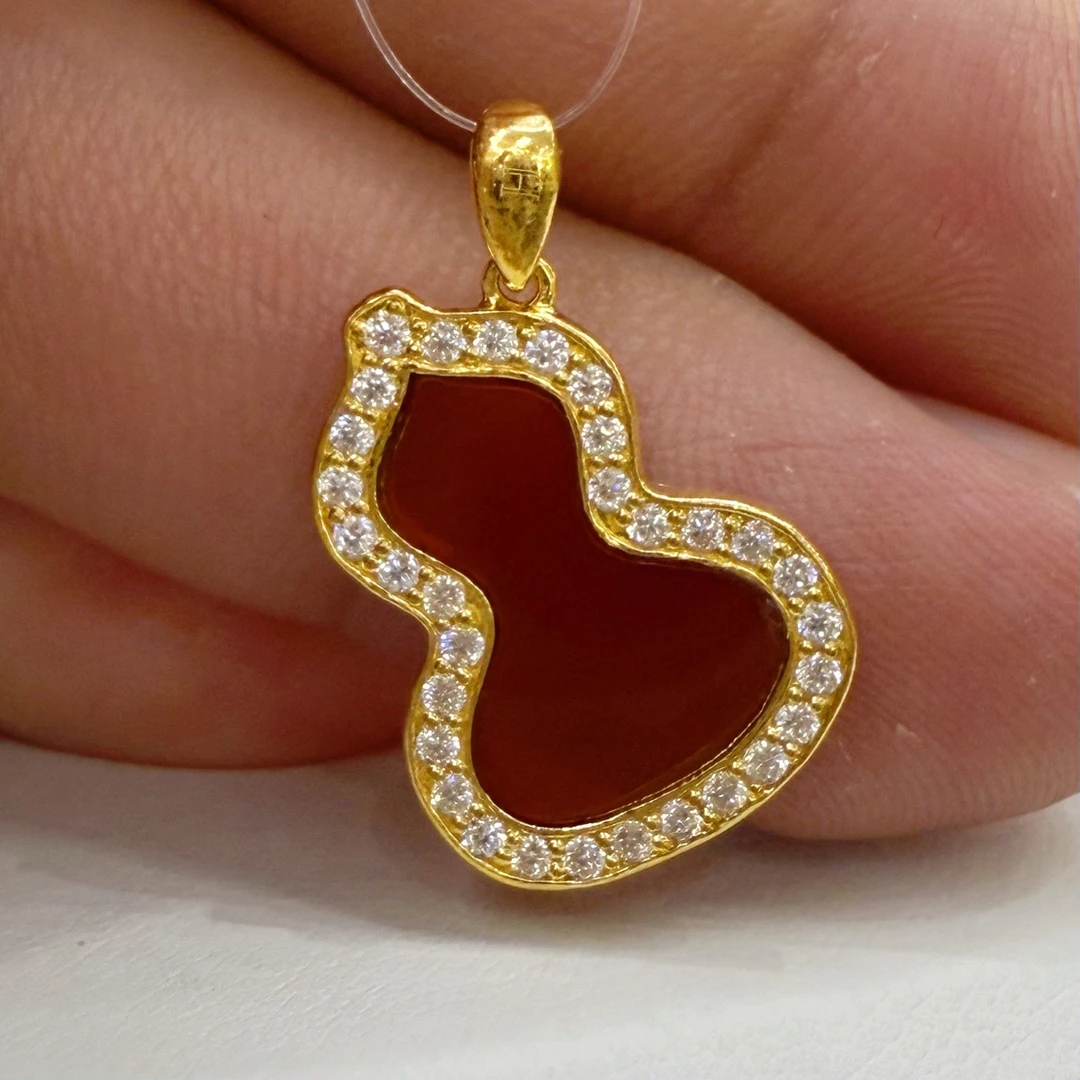 足金999 黄金葫芦吊坠