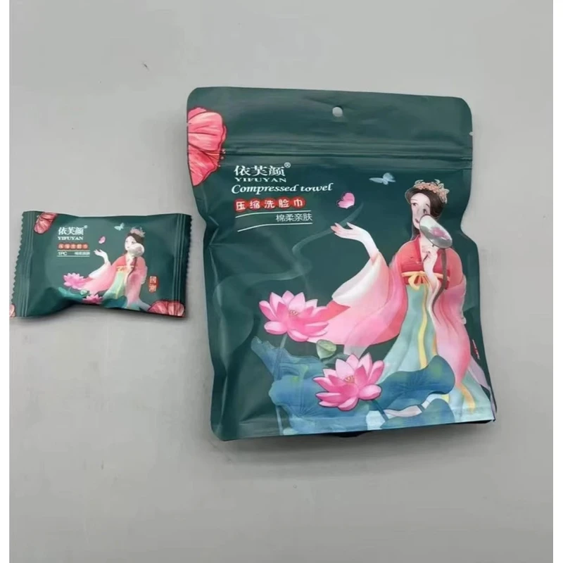 【主播补贴，拍五单送一】国潮风一次性独立压缩毛巾洗脸巾加大加厚S