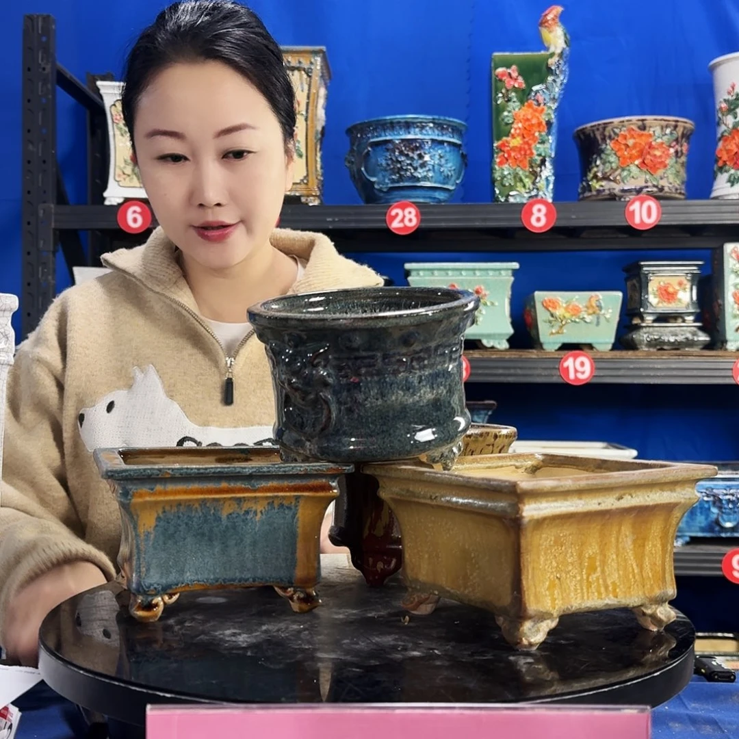 莎***鸭3932石湾微瑕窑变随机 4个
