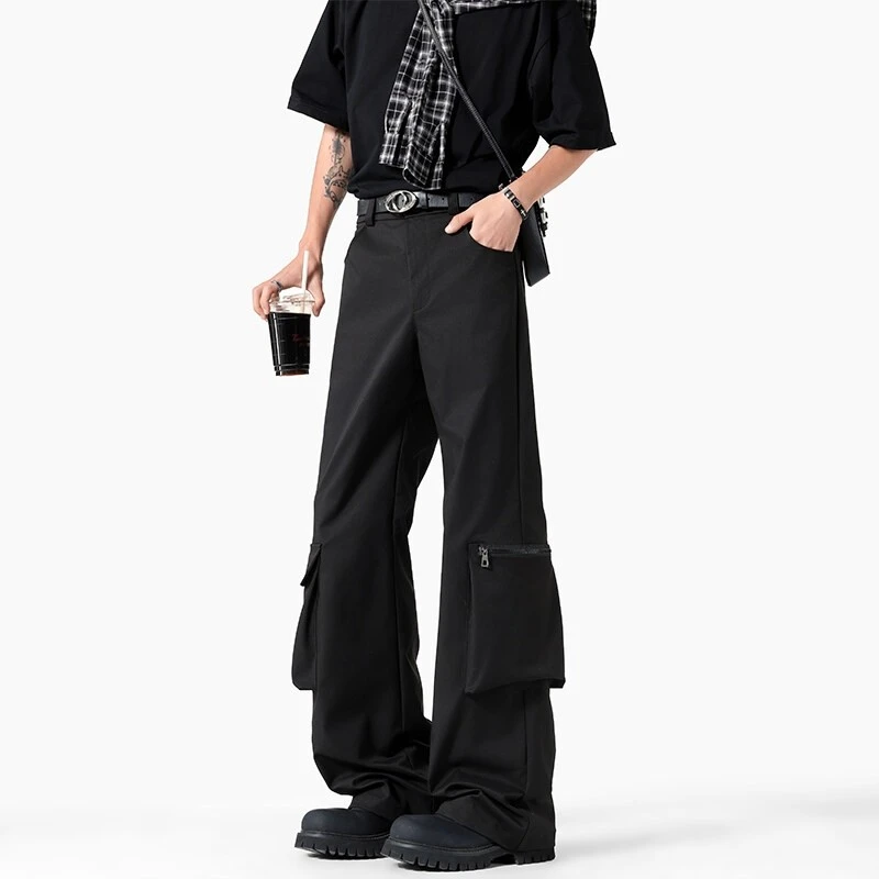 美式高街直筒大口袋工装裤子男款夏季潮牌宽松高级感男生休闲长裤