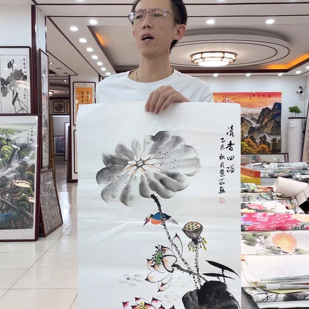 国画构图随机纯手绘作品