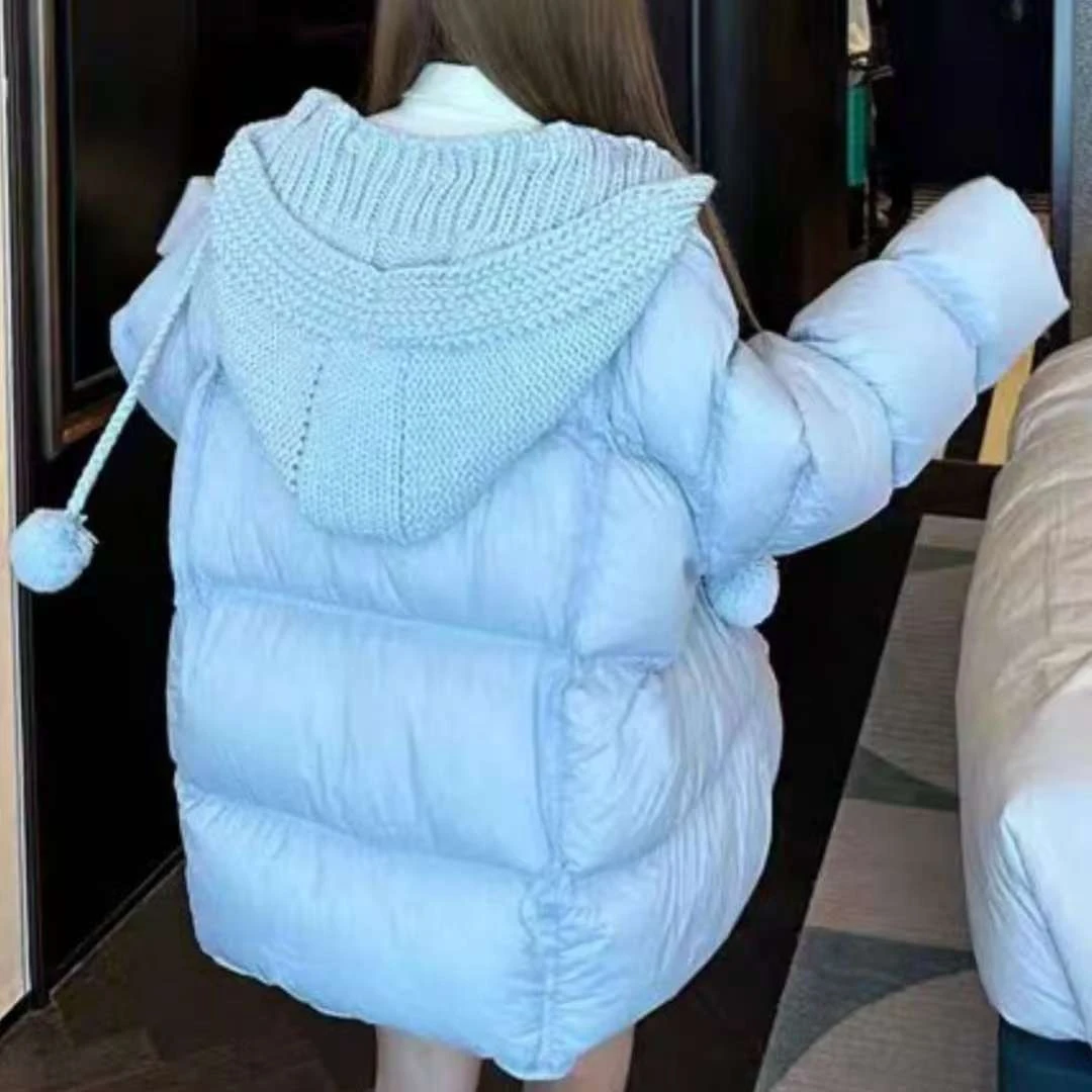 【济州岛】可拆卸针织连帽羽绒服