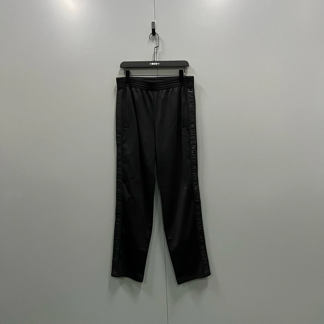 95新 Givenchy/纪梵希 （jp）216黑色串标logo长裤 40码
