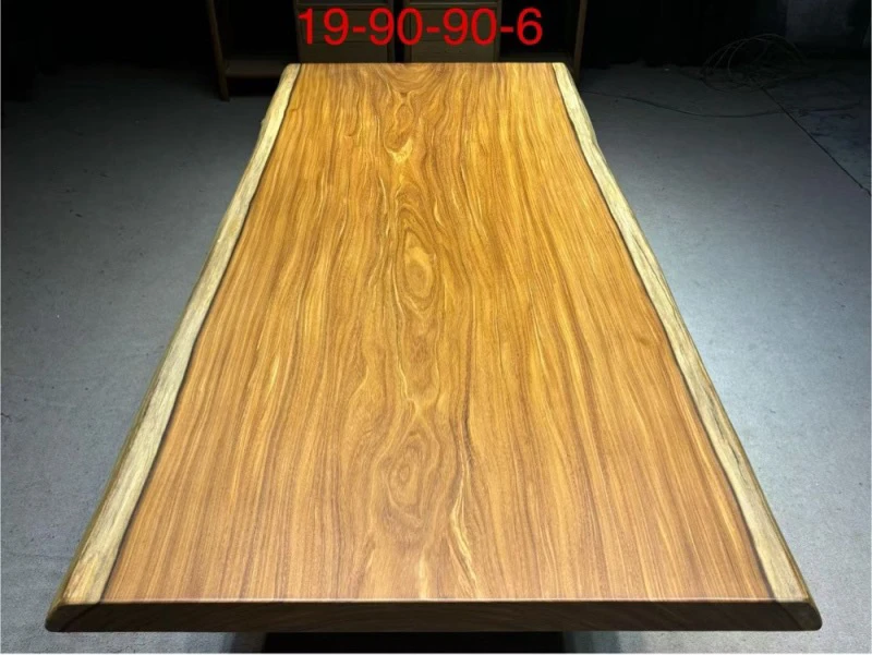 实木大板桌整板整切原木原纹可作茶桌餐桌办公桌190-90-6