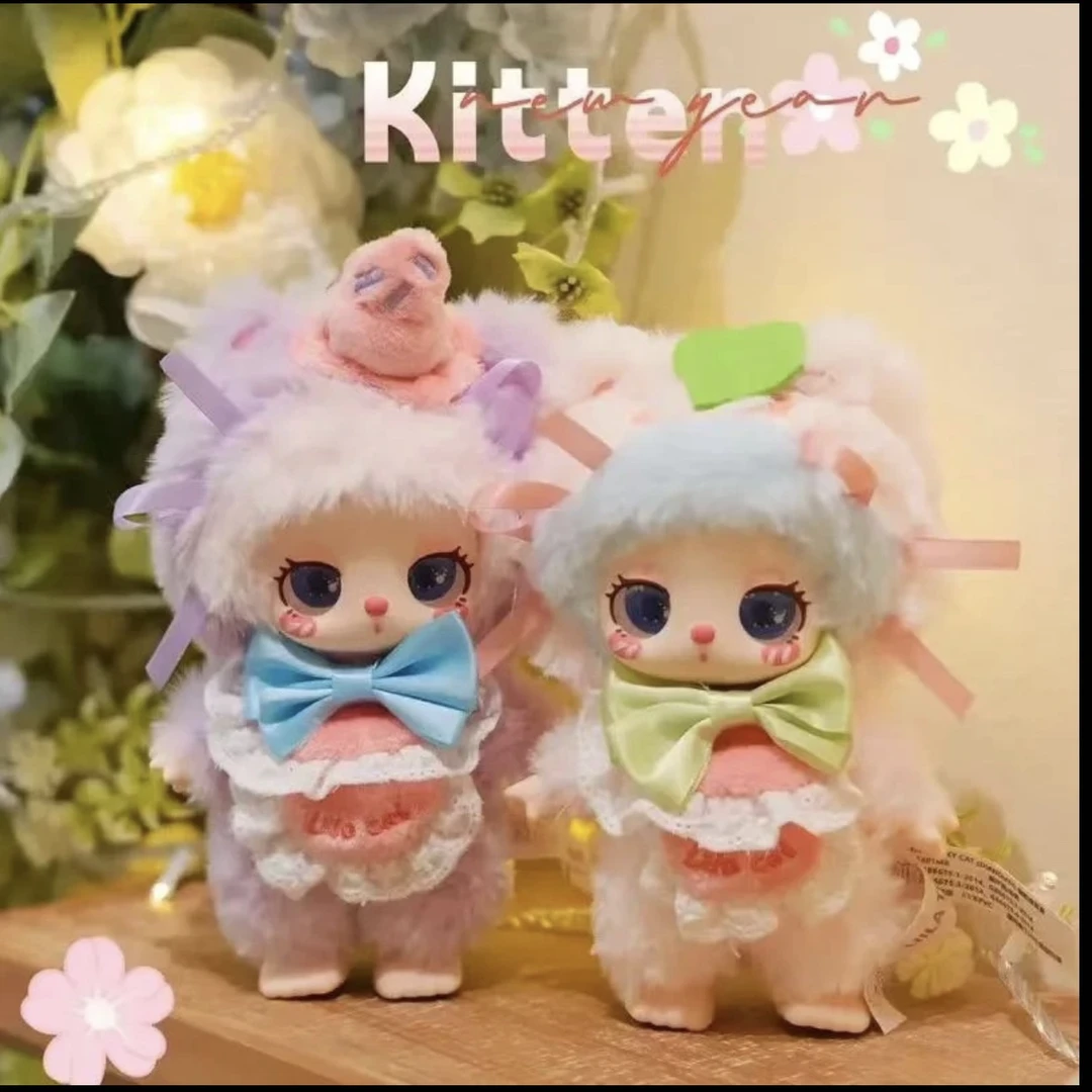 【拆盒】 莉拉4代甜品师小猫毛绒玩具 正品潮玩毛绒盲盒