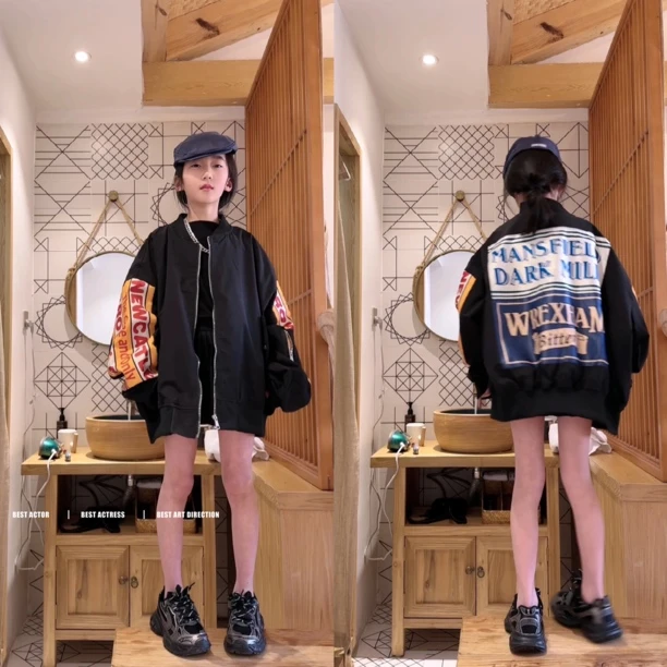 男女同款亲子装春秋时尚休闲百搭外套