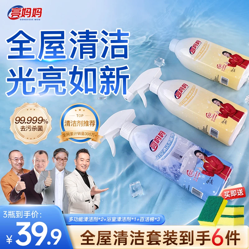 亮妈妈亮妈妈多功能杀菌清洁剂全屋清洁套装家用去油除垢清新