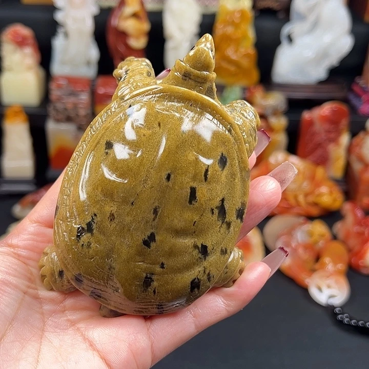 寿山石花坑石摆件