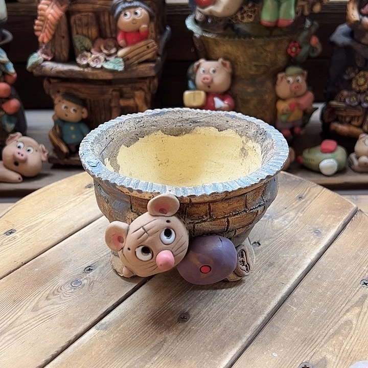 嘻哈多肉花盆百搭