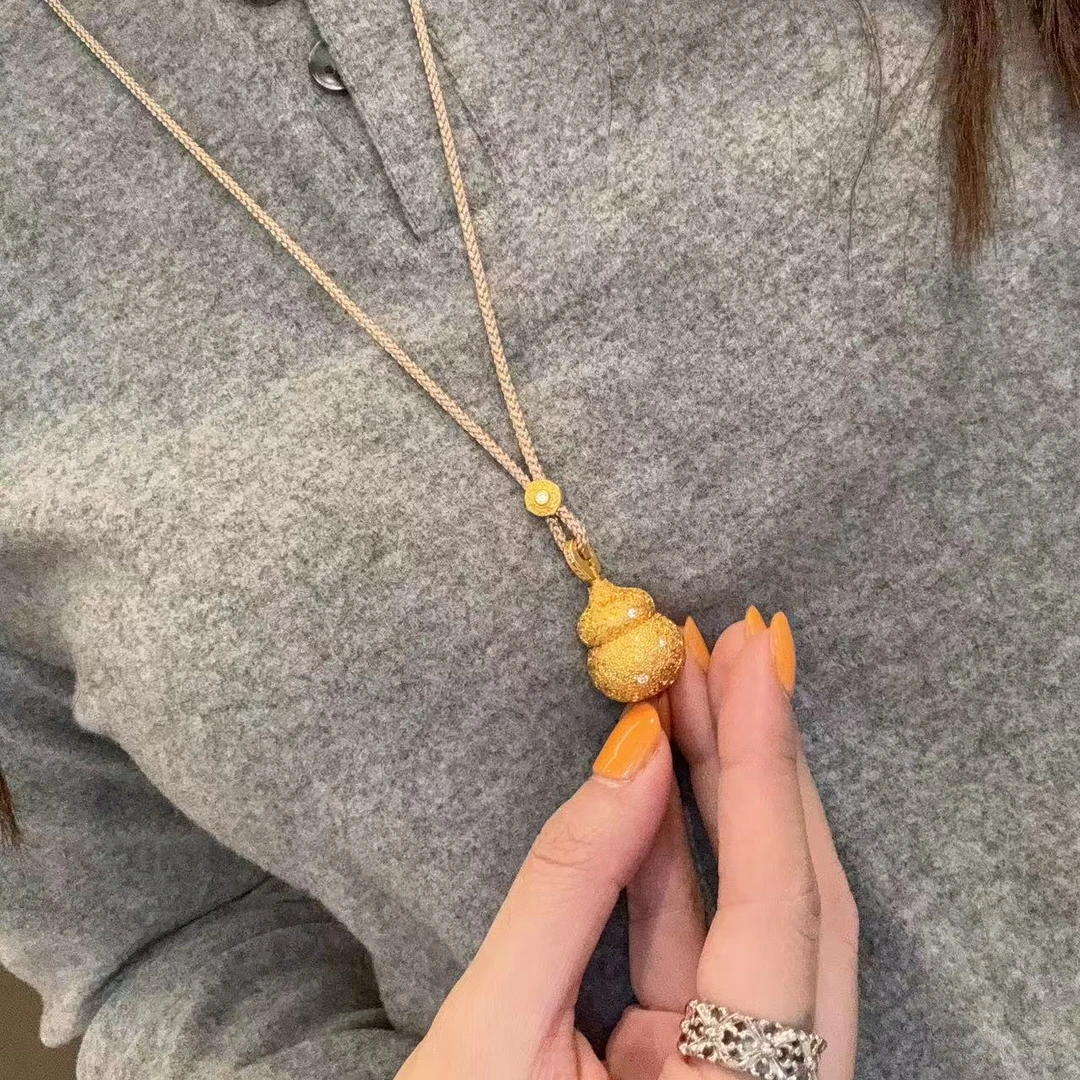 非金属棉绳项链 【YFONI】菲菲自留可调节百搭实心小葫芦~