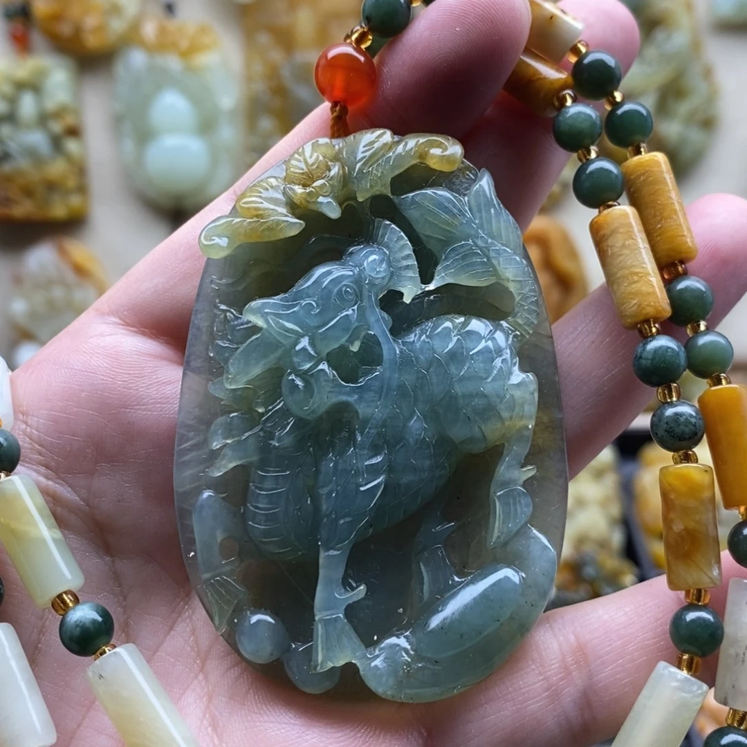 【闪购商品】未镶嵌岫玉颈饰麒麟