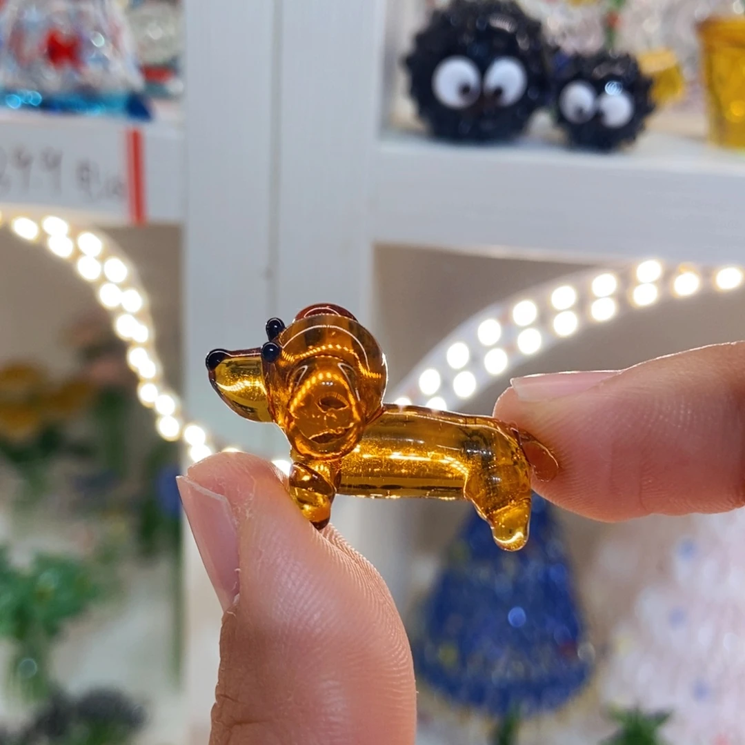 琉璃手工艺品腊肠狗