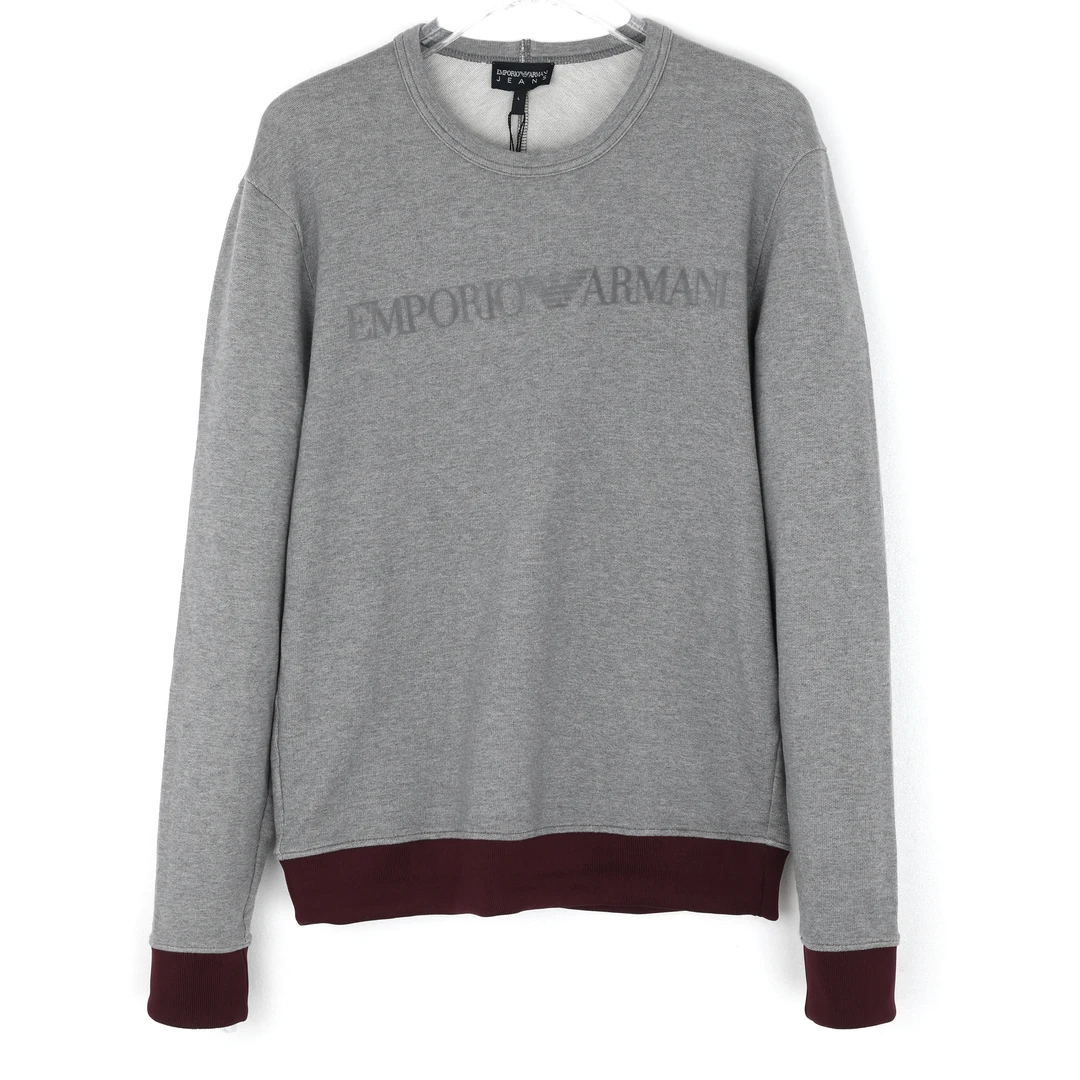 EMPORIO ARMANI/安普里奥·阿玛尼男士灰色字母印花卫衣ZNM01BH2U