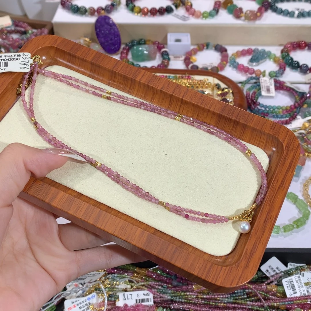 碧玺未镶嵌双圈项链