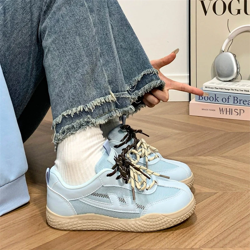 回力多巴胺系天空蓝软底网面透气德训鞋2025秋季新款女鞋百搭板鞋