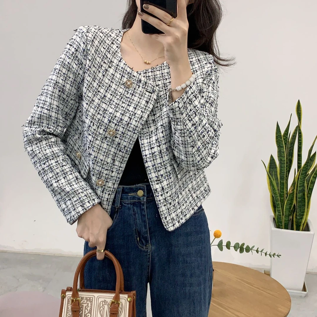 【七】A W6819小香风西装外套女短款2024新款短西装上衣