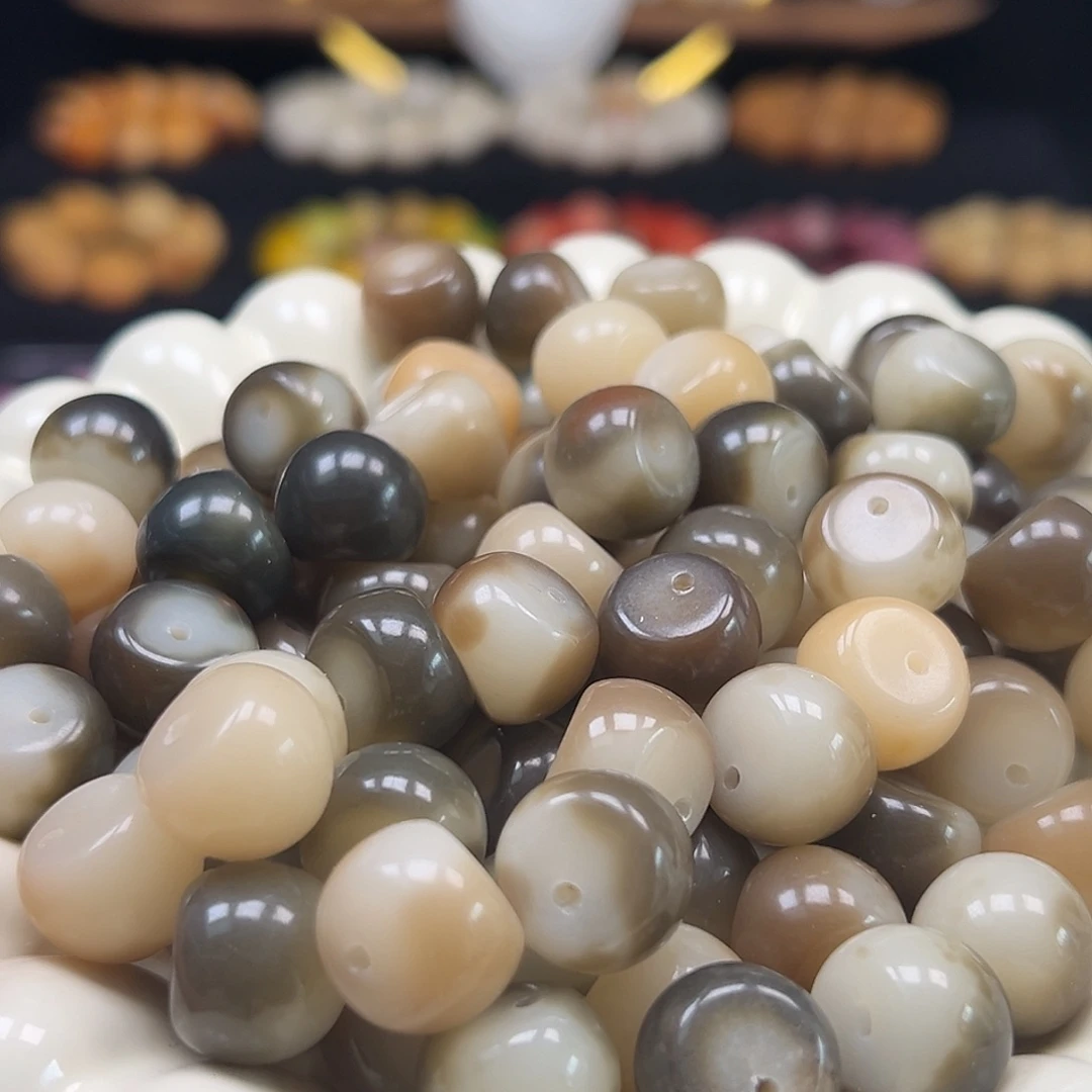 菩提根/象牙果手串卡15非料牛奶山竹100颗