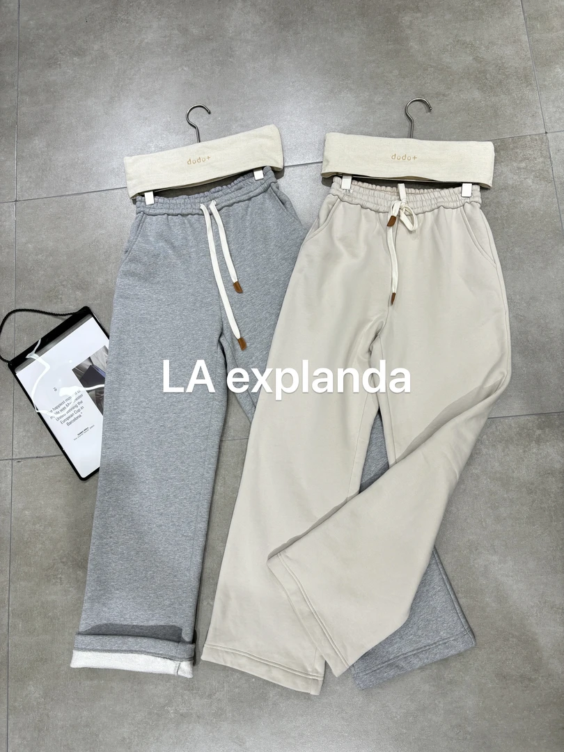 31881冬季新款高腰显瘦简约慵懒风时尚休闲阔腿裤dodo