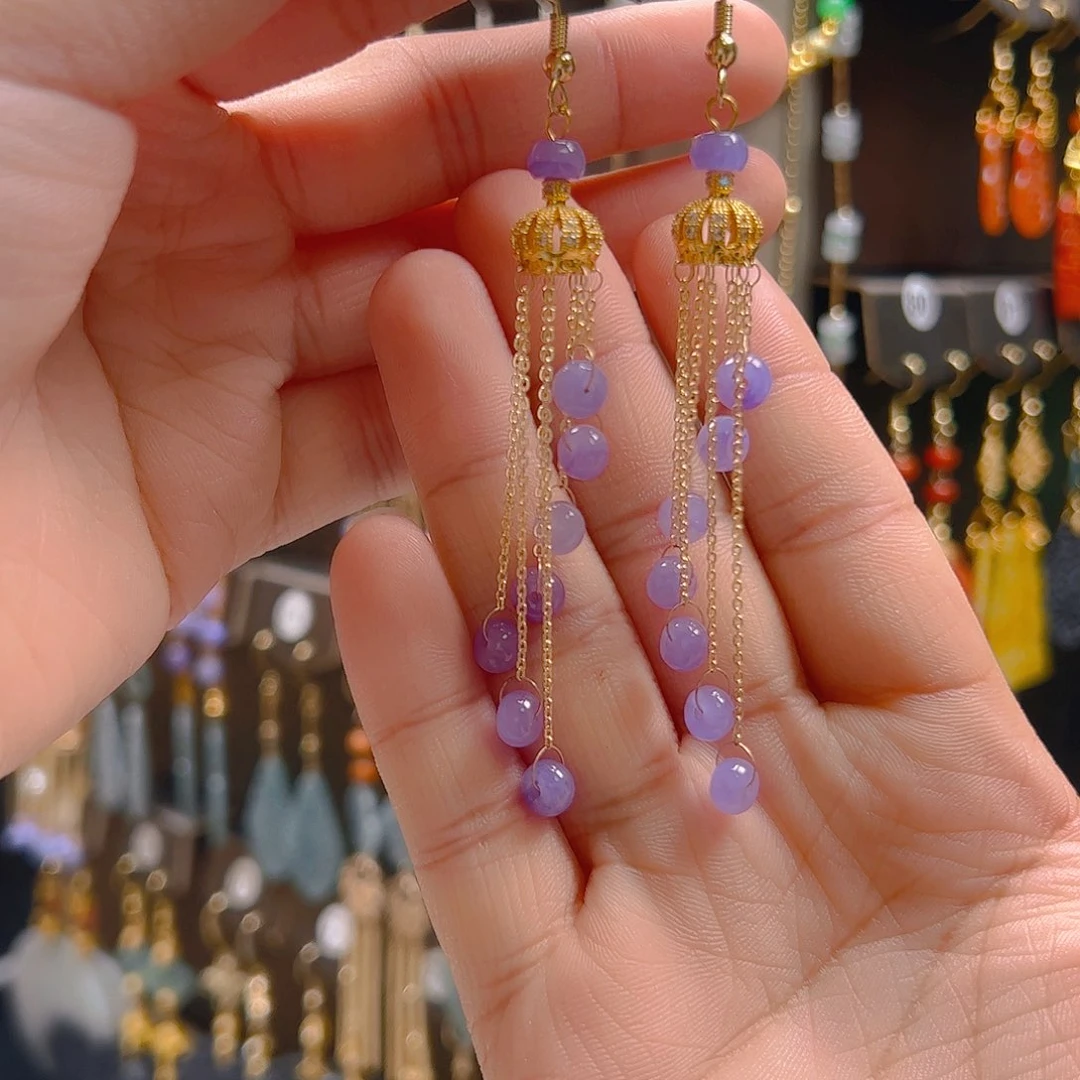 翡翠合金耳饰翡翠