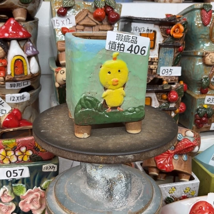 紫砂花盆粗陶材质多肉花盆