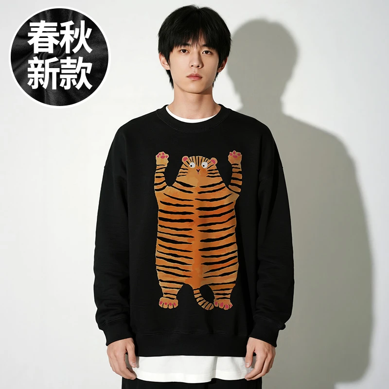 【大码男装】300斤加肥加大码男装潮男款美式潮牌圆领胖子卫衣春秋