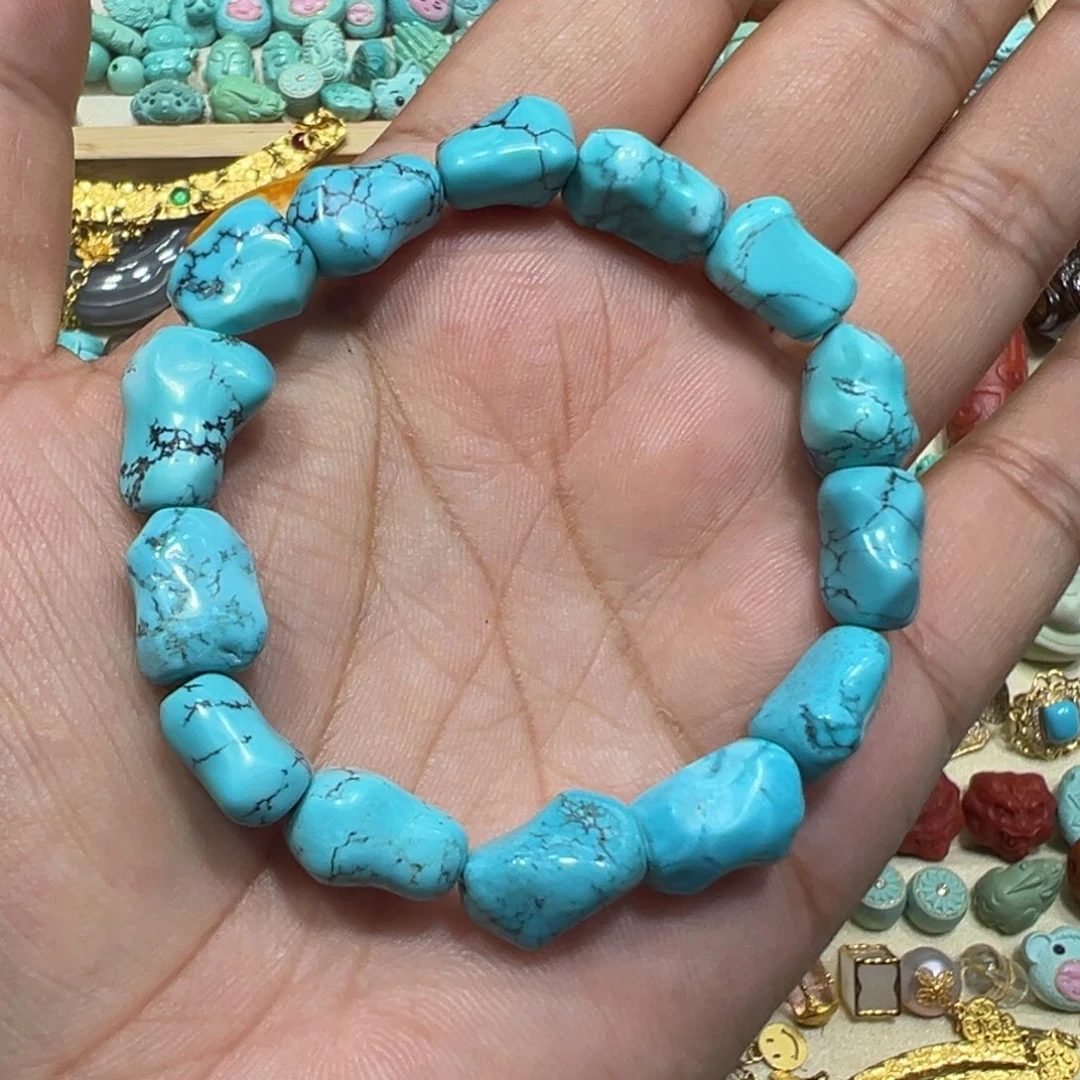 绿松石未镶嵌手链尺寸10