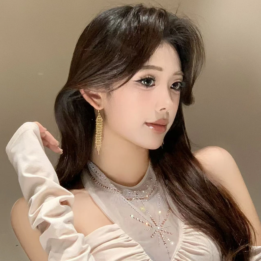 FULL GIRLISH耳环00421轻奢简约流苏小众耳钉耳饰