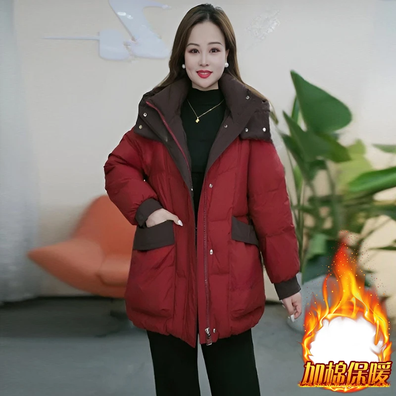 时尚加厚棉衣棉服女2025年冬季新款宽松百搭显瘦保暖短款棉袄外套