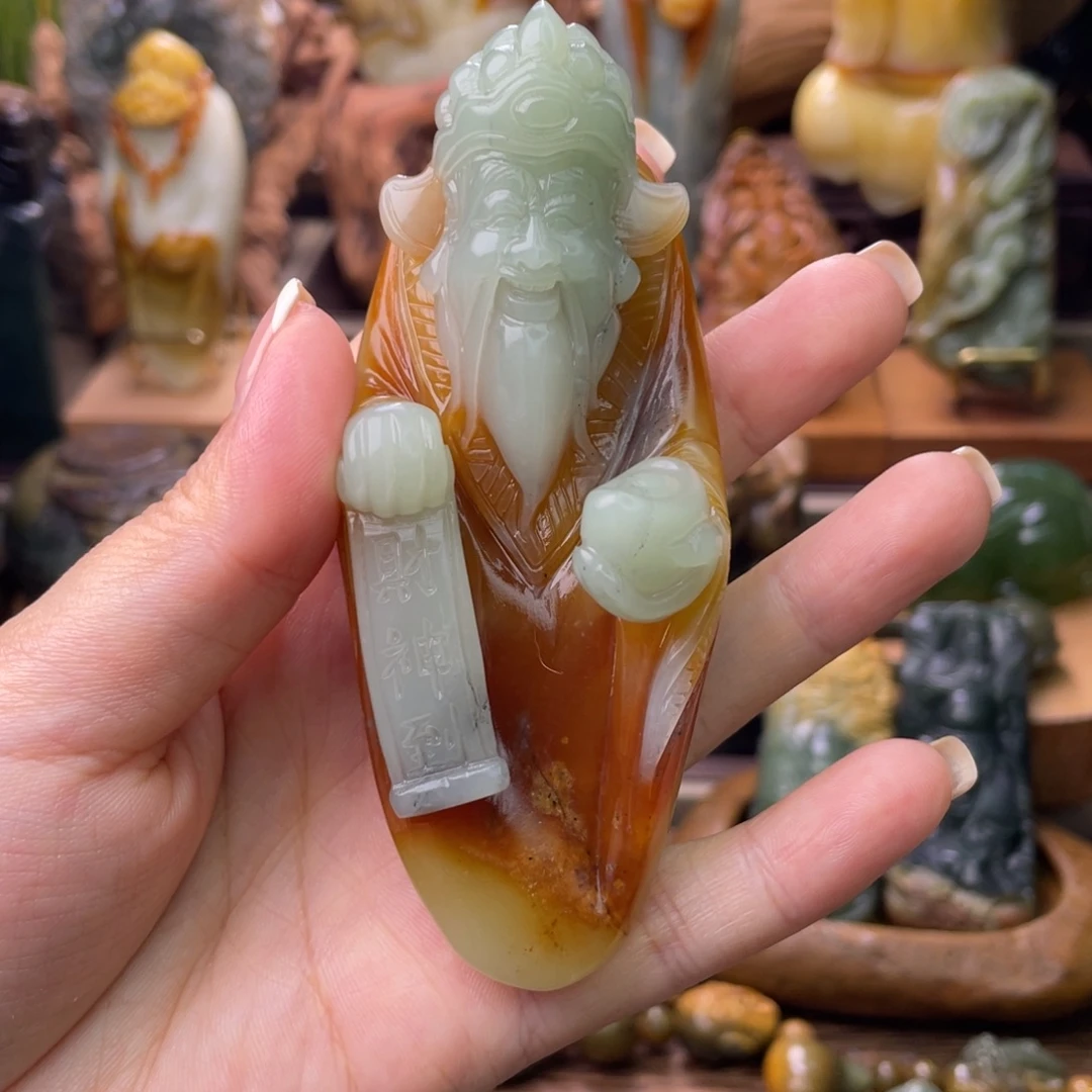 前***进未镶嵌岫玉岫玉花玉财神