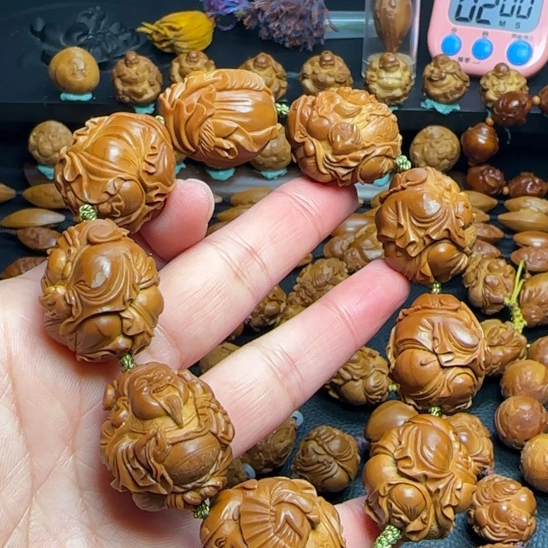 橄榄核手串/手链时****?纯手工财神