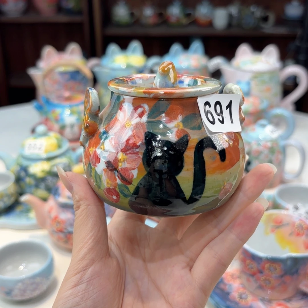景德镇手绘高温釉下彩陶瓷茶具