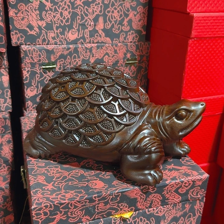 木黑檀木23金钱龟一只