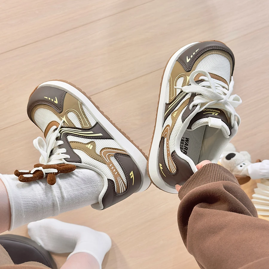 回力美拉德透气运动鞋女款2025新款轻便百搭鞋子厚底时尚休闲鞋女