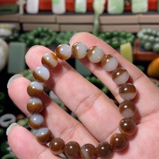未镶嵌手串和田玉荔*冻手串10mm