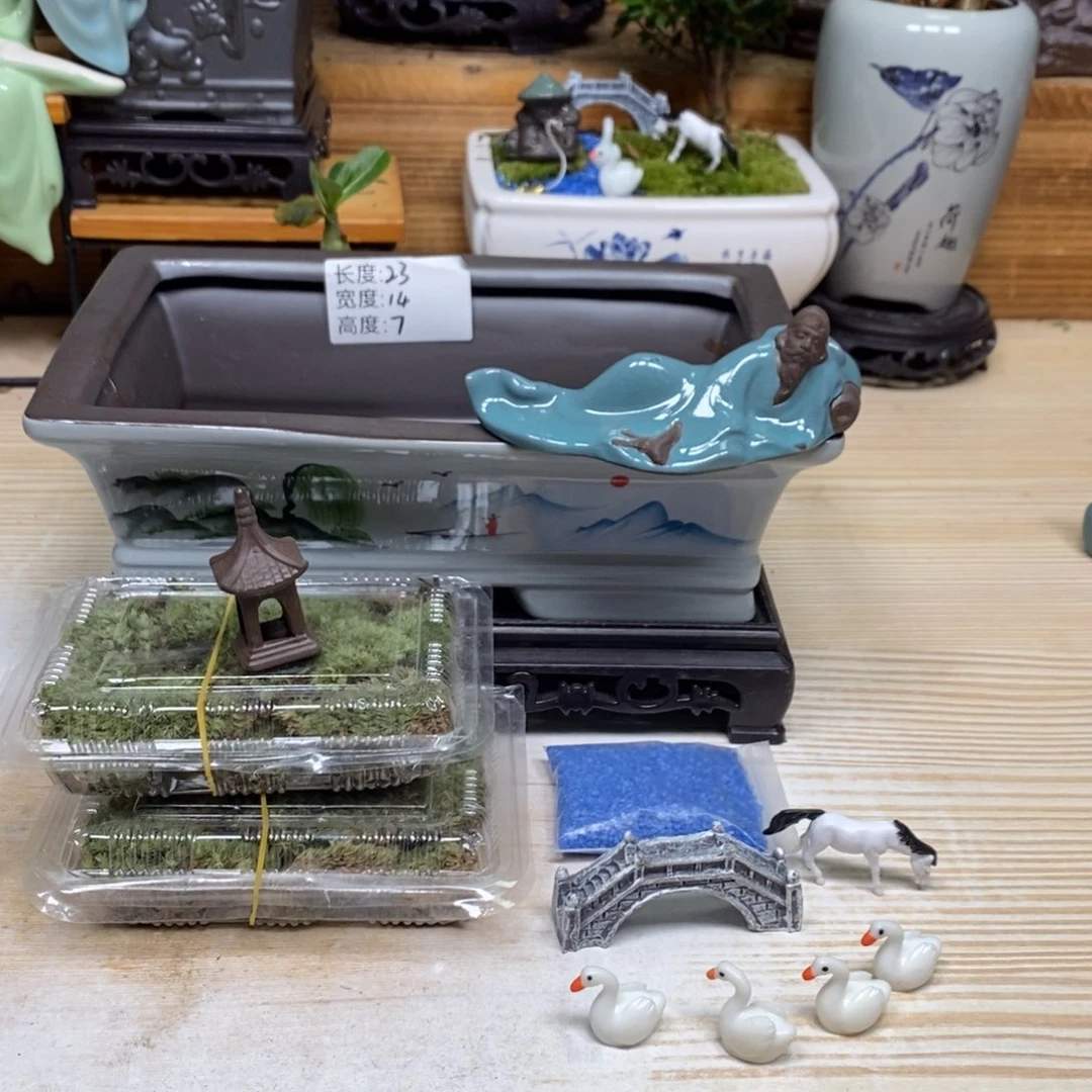 紫砂陶瓷艺术花盆陶瓷